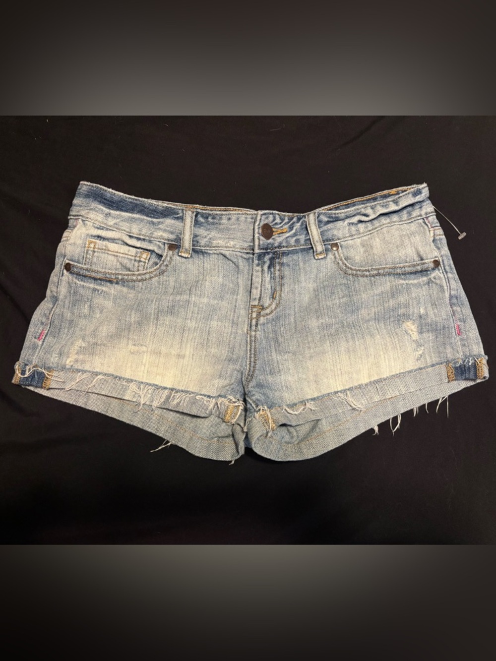 PINK Victoria's Secret Light Wash Distressed Denim Shorts